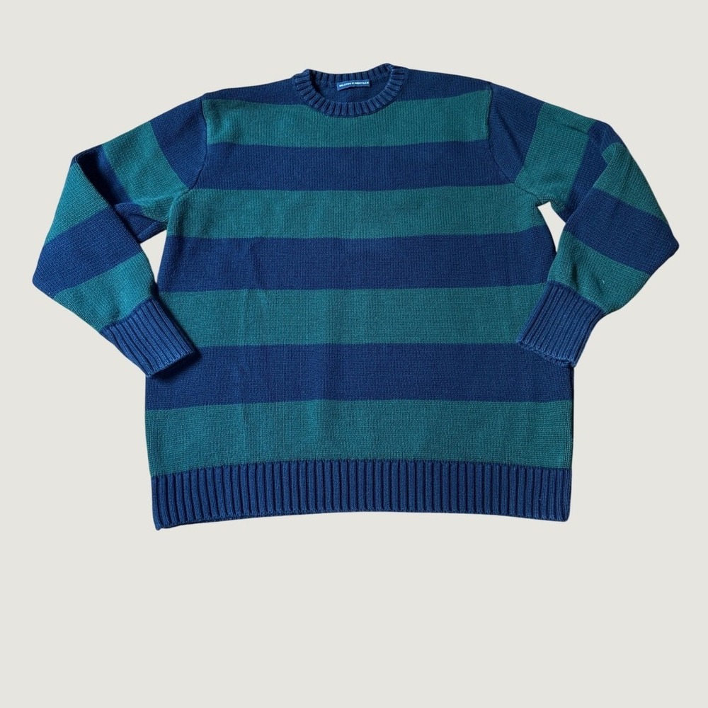 Brandy Melville Sweater Women Blue Green Striped Oversized Knit SIZE One Size